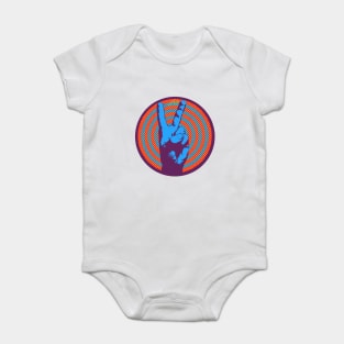 1960s Pop Art Peace Sign Baby Bodysuit